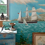 Обои ручная роспись Nantucket Crossing Brandt colourway on scenic paper варинант исполнения - 2 | Loft Concept в Липецке