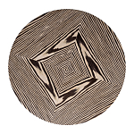 Столик журнальный круглый с полосатым узором Zebroids варинант исполнения - 2 | Loft Concept в Липецке