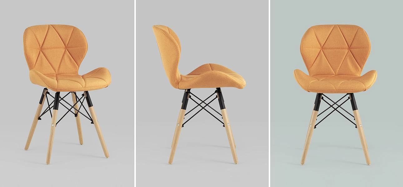 Стул Jeroen Chair Рогожка Оранжевый Цвет Стул Jeroen Chair Рогожка Оранжевый Цвет - Loft-Concept в Липецке