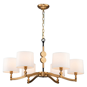 Люстра с абажурами из белой атласной ткани Louise