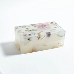 Шкатулка из эпоксидной смолы с цветами белая Epoxy Resin Rectangular Box White варинант исполнения - 3 | Loft Concept в Липецке