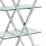 Стеллаж со стеклянными полками на стальном каркасе X-ray варинант исполнения - 3 | Loft Concept в Липецке