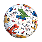 Пуф детский круглый с принтом Dinosaurs CHILDHOOD варинант исполнения - 3 | Loft Concept в Липецке