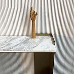 Консоль прямоугольная с основанием чёрного и золотого цвета Wrap варинант исполнения - 3 | Loft Concept в Липецке