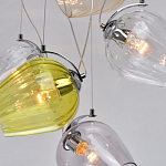 Люстра каскадная с 9-ю разноцветными стеклянными плафонами Kaleido варинант исполнения - 7 | Loft Concept в Липецке