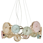 Люстра с плафонами из разноцветного стекла Glass Peonies варинант исполнения - 1 | Loft Concept в Липецке