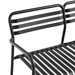 Скамья из алюминия Mack Metal Bench Black варинант исполнения - 4 | Loft Concept в Липецке