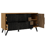 ТВ-тумба с  2-мя ящиками и закрытыми полками Stone Effect варинант исполнения - 4 | Loft Concept в Липецке