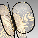 Люстра с гравировкой на акриловых плафонах Gravyura Black D 50 см варинант исполнения - 3 | Loft Concept в Липецке