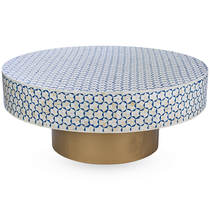Стол голубой отделка кость BONE INLAY COFFEE TABLE Темно-синий ivory ( слоновая кость ) Латунь Стол голубой отделка кость BONE INLAY COFFEE TABLE Темно-синий ivory ( слоновая кость ) Латунь в Липецке | Loft Concept