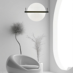 Светодиодный подвесной светильник круглой формы с металлическим черным каркасом Marble Glow варинант исполнения - 6 | Loft Concept в Липецке