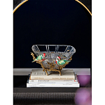 Чаша квадратная из прозрачного стекла с фигурками разноцветных птиц Eden Garden варинант исполнения - 2 | Loft Concept в Липецке