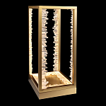 Настольная лампа прямоугольная с декоративными элементами в виде кристаллов Smooth Shine варинант исполнения - 1 | Loft Concept в Липецке