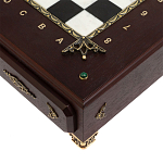 Шахматы в ларце из натуральных камней Долерит Малахит Мрамор Decorative Thematic Chess Русь варинант исполнения - 5 | Loft Concept в Липецке
