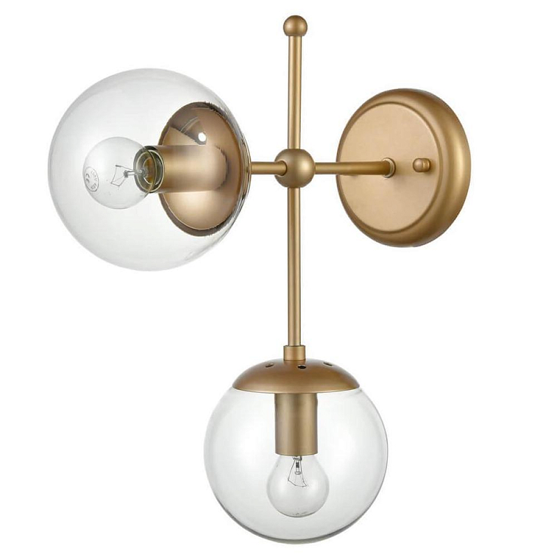 Бра Gold Balls Bra 2 Золотой Прозрачный в Липецке | Loft Concept 