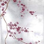 Обои ручная роспись Cherry Tree Special Colourway on Sterling Silver gilded paper варинант исполнения - 2 | Loft Concept в Липецке