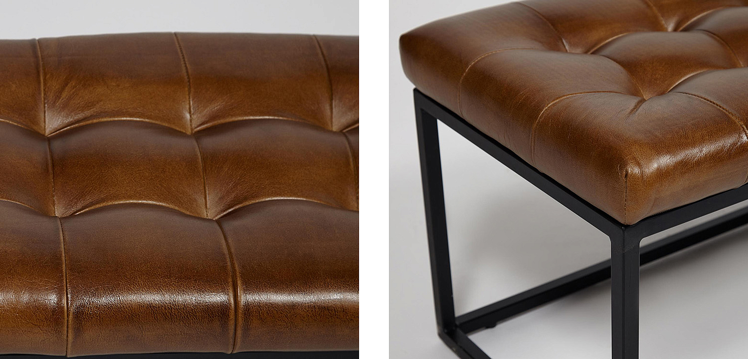Банкетка Buffalo Leather Industrial Banquette Банкетка Buffalo Leather Industrial Banquette - Loft-Concept в Липецке