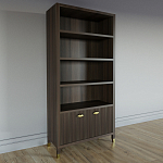 Книжный Стеллаж Elsa Dreams Walnut с задней стенкой варинант исполнения - 1 | Loft Concept в Липецке