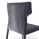 Стул серый из искуственной кожи на 4-х ножках Enigma Gray варинант исполнения - 2 | Loft Concept в Липецке