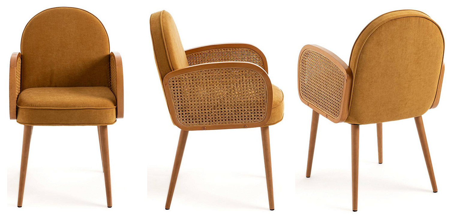 Стул Morten Wicker Mustard Chair Стул Morten Wicker Mustard Chair - Loft-Concept в Липецке