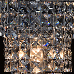 Бра настенное цвета хром с прозрачными квадратными хрустальными подвесками Crystal Regena варинант исполнения - 6 | Loft Concept в Липецке