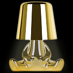 Настольная лампа фигурная золотого цвета с гладким абажуром Высота 16 см Sophia варинант исполнения - 1 | Loft Concept в Липецке