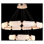 Люстра с 2-мя кольцами с текстурным природным рисунком IceFlame варинант исполнения - 5 | Loft Concept в Липецке