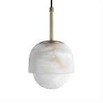 Подвесной светильник из белого алебастра Cryptocrystalline Stone варинант исполнения - 5 | Loft Concept в Липецке