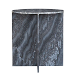 Столик кофейный с столешницей из черного мрамора Compact Black Marble Table варинант исполнения - 3 | Loft Concept в Липецке