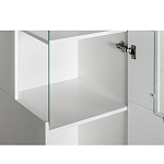 Шкаф-витрина белая с полками и стеклянной дверью Strict Lines варинант исполнения - 3 | Loft Concept в Липецке