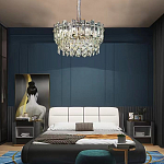 Круглая люстра с хрустальными подвесками на золотистом каркасе Gorgeous Crystal Light варинант исполнения - 14 | Loft Concept в Липецке