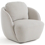 Полукруглое кресло из обивки меланж Halle Melange Armchair варинант исполнения - 2 | Loft Concept в Липецке