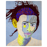 Картина с вышивкой Портрет wall panel People with the yellow ear 2 варинант исполнения - 3 | Loft Concept в Липецке