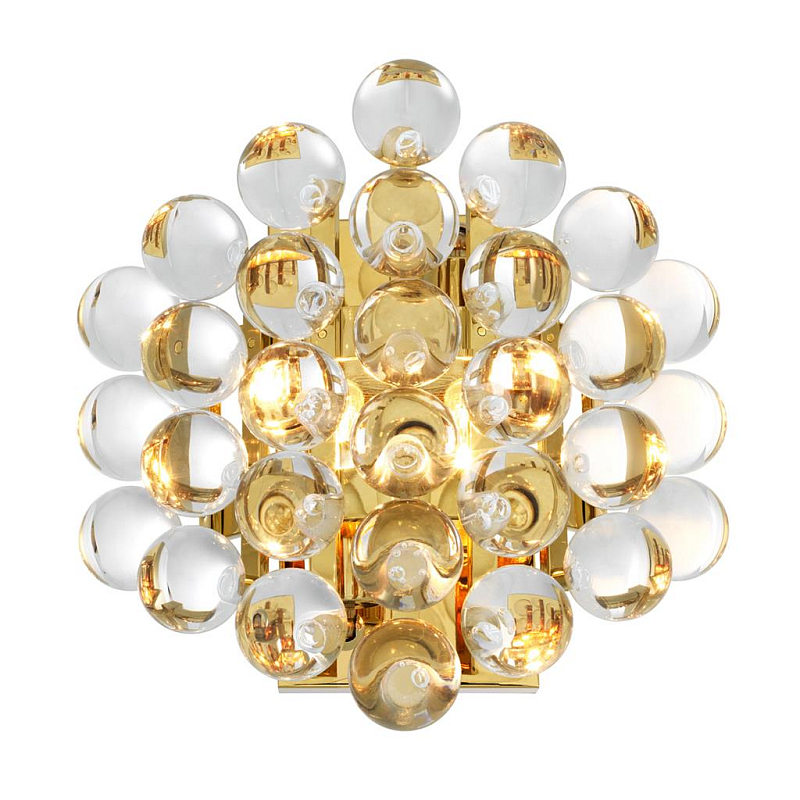 Бра Wall Lamp Mylo Gold Глянцевое золото Прозрачный (Transparent) в Липецке | Loft Concept 