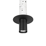 Подвесной светильник с узким цилиндрическим плафоном и черным металлическим декором Concrete Pipe варинант исполнения - 12 | Loft Concept в Липецке