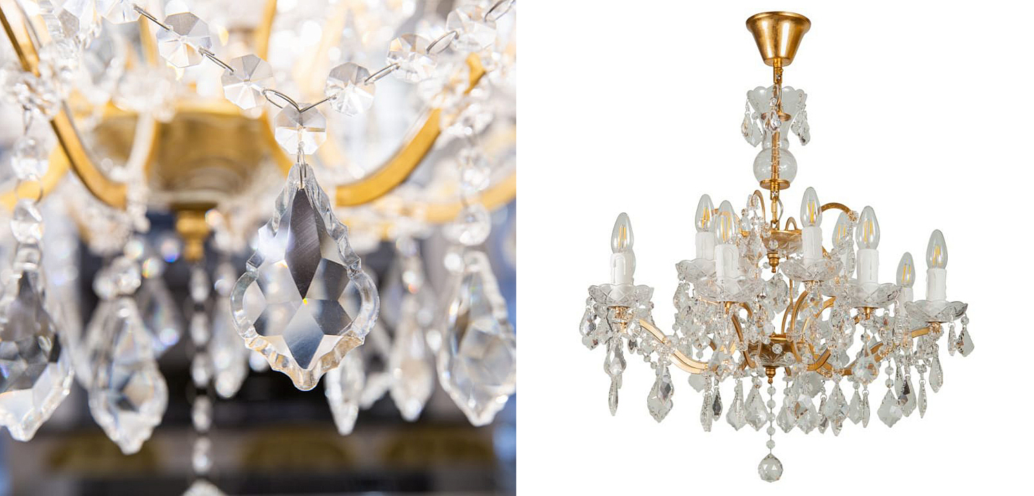 Люстра 19th c. Rococo IRON & CLEAR CRYSTAL GOLD Chandelier Люстра 19th c. Rococo IRON & CLEAR CRYSTAL GOLD Chandelier - Loft-Concept в Липецке