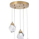 Каскадная люстра с 5-ю хрустальными плафонами Esme Crystal Brass Chandelier варинант исполнения - 3 | Loft Concept в Липецке