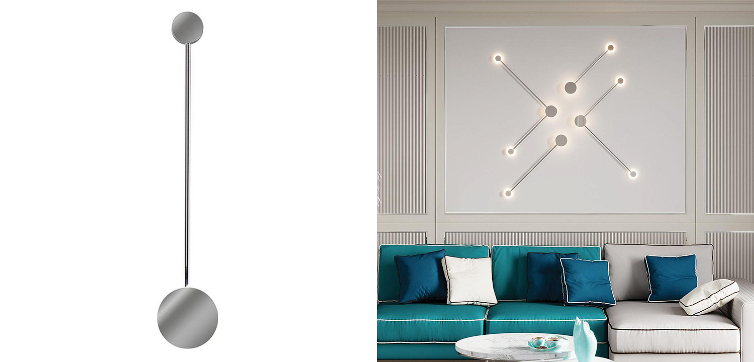 Бра Pin Wall Light Chrome 55 Бра Pin Wall Light Chrome 55 - Loft-Concept в Липецке