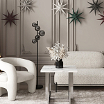 Кресло дизайнерское для лаунж зоны жемчужного цвета Pearl Lounge варинант исполнения - 3 | Loft Concept в Липецке