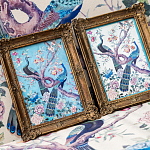 Постер в раме в стиле шинуазри Павлины на дереве Chinoiserie Imperial Garden Peacocks on a Tree Poster варинант исполнения - 3 | Loft Concept в Липецке