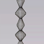 Торшер светодиодный с плетеным металлическим каркасом Metal Interweaving варинант исполнения - 2 | Loft Concept в Липецке