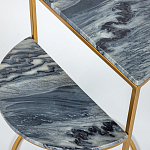 Кофейный столик с подстольем из металла Halves варинант исполнения - 3 | Loft Concept в Липецке