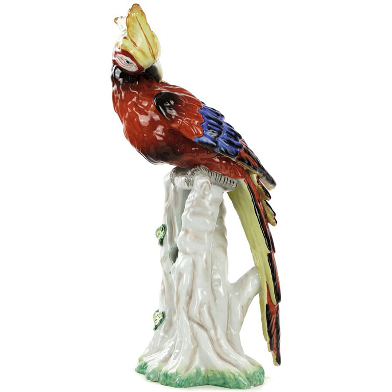 Статуэтка Porcelain Red Parrot Белый Красный Статуэтка Porcelain Red Parrot Белый Красный в Липецке | Loft Concept