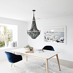 Люстра каплевидной формы украшенная серыми бусинами Wooden Beads Grey Chandelier варинант исполнения - 2 | Loft Concept в Липецке