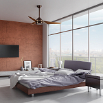 Потолочный вентилятор с тремя угловатыми лопастями Kichler варинант исполнения - 5 | Loft Concept в Липецке