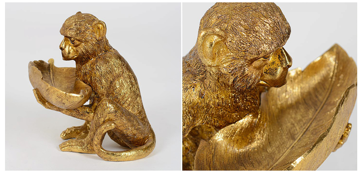 Статуэтка Golden Monkey with Leaf Статуэтка Golden Monkey with Leaf - Loft-Concept в Липецке