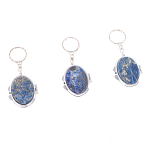 Зеркало брелок карманное двухстороннее из натурального камня Лазурит Stone Mirrors варинант исполнения - 4 | Loft Concept в Липецке