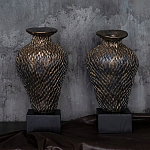 Вазы «Парные» на деревянных основаниях варинант исполнения - 1 | Loft Concept в Липецке