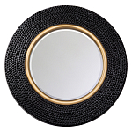 Зеркало в черной фактурной раме с золотым кантом Summon the Light варинант исполнения - 1 | Loft Concept в Липецке