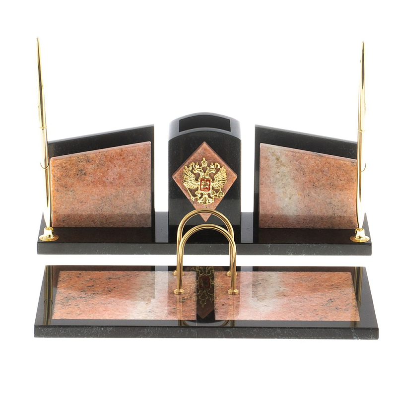 Настольный письменный набор из розового мрамора Marble Accessory Розовый Черный Настольный письменный набор из розового мрамора Marble Accessory Розовый Черный в Липецке | Loft Concept